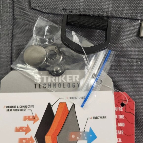 Striker ICE Men's Hardwater Gray/Black Jacket in Small With Sureflote Flotation - Picture 15 of 15